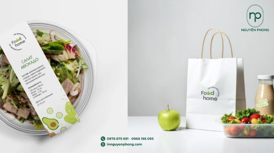 Thiết kế bao bì thực phẩm trên túi giấy, tem nhãn